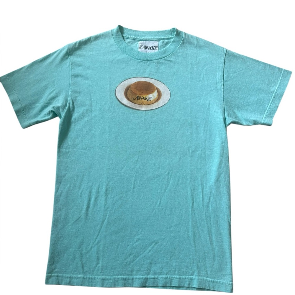 Awake Made in USA Flan Cotton Tee Seafoam Size Small